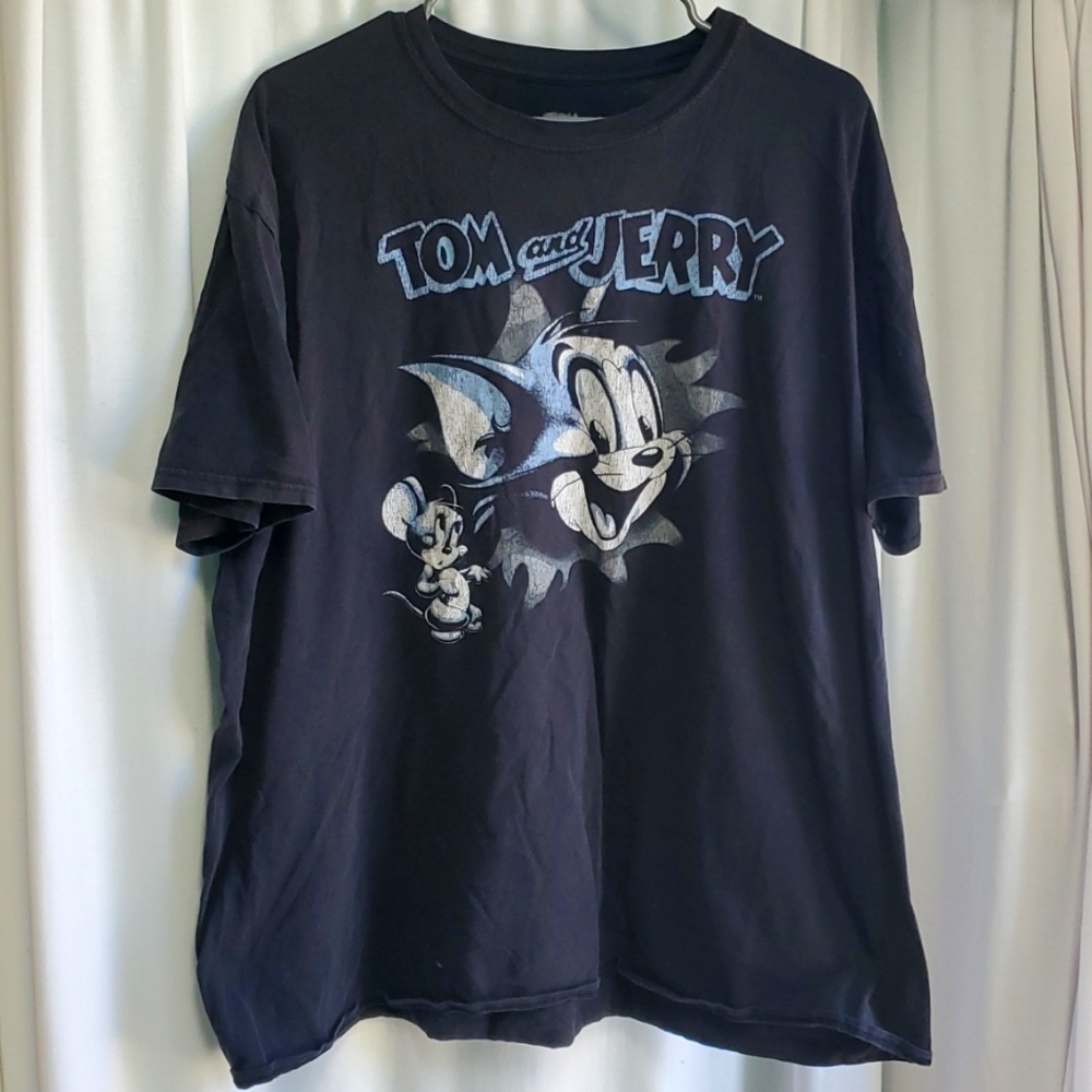 BLack Tom and Jerry T shirt size 2xl